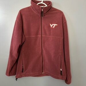 Virginia Tech Hokies Maroon Columbia Sportswear Full Zip Fleece Jacket.